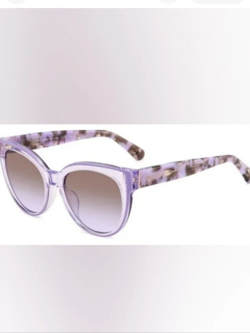 kate spade Lavender Frame with Tortoise Temples Cat-Eye Sunglasses